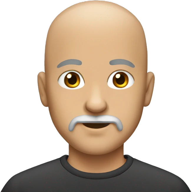 Bald man with chin beard emoji