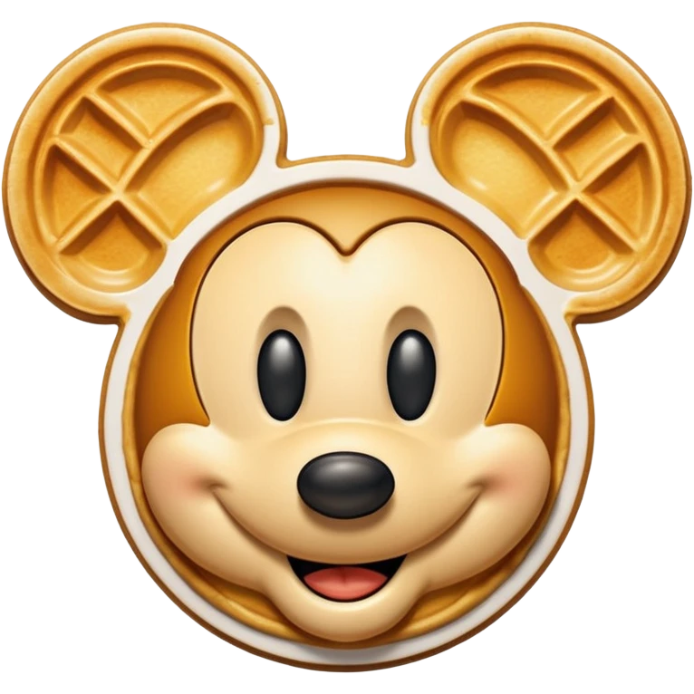 Mickey Mouse shaped waffle. emoji