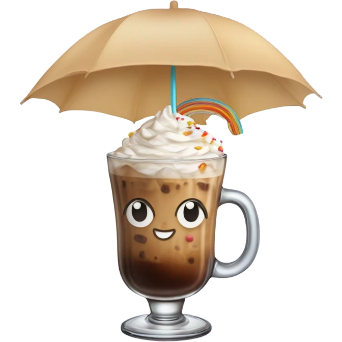 Cute Iced coffee emoji