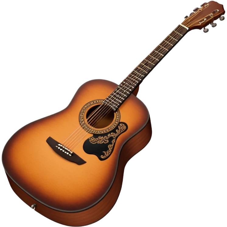 dark sunset acoustic guitar with lace black details emoji