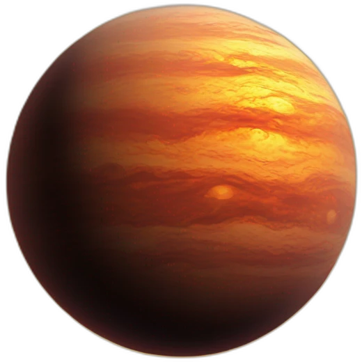 Exoplanet orbiting a sun emoji