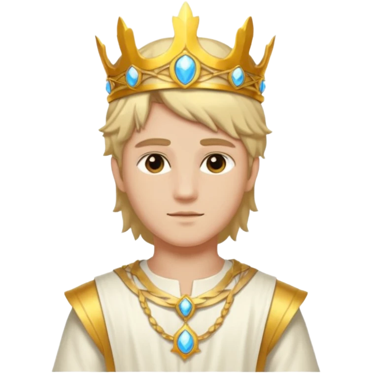 Sun Prince – sun circlet + white tunic,Golden Princes. emoji