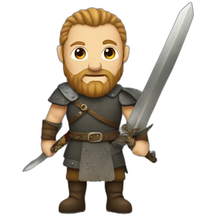 Ragnar lothbrock with a sword emoji
