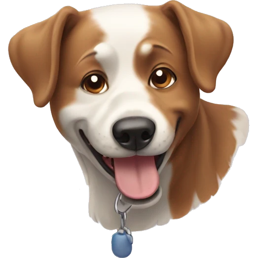 two happy dog emoji