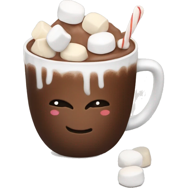 Hot chocolate with marshmallows  emoji