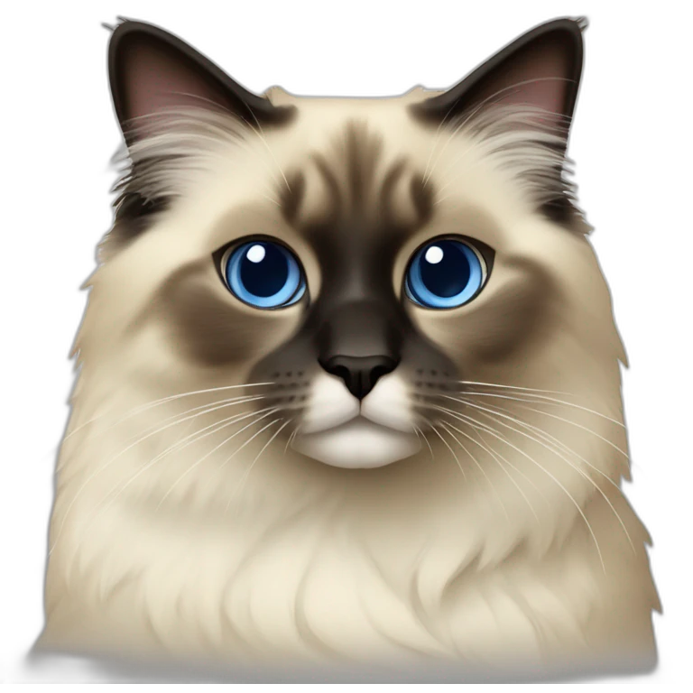 seal mitted ragdoll cat emoji