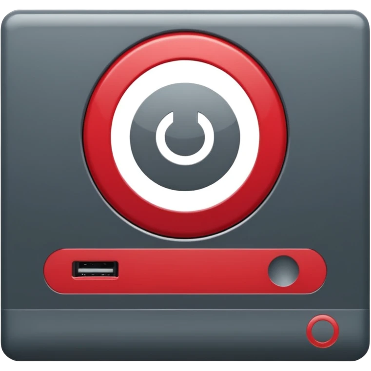 Create a TV-style baseboard in dark gray and red. On one side, a circle for the media outlet's logo. emoji