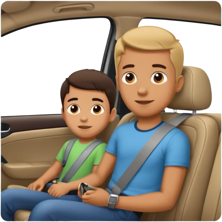 A Kid In A Car Interior In The  Seat With Your Dad emoji