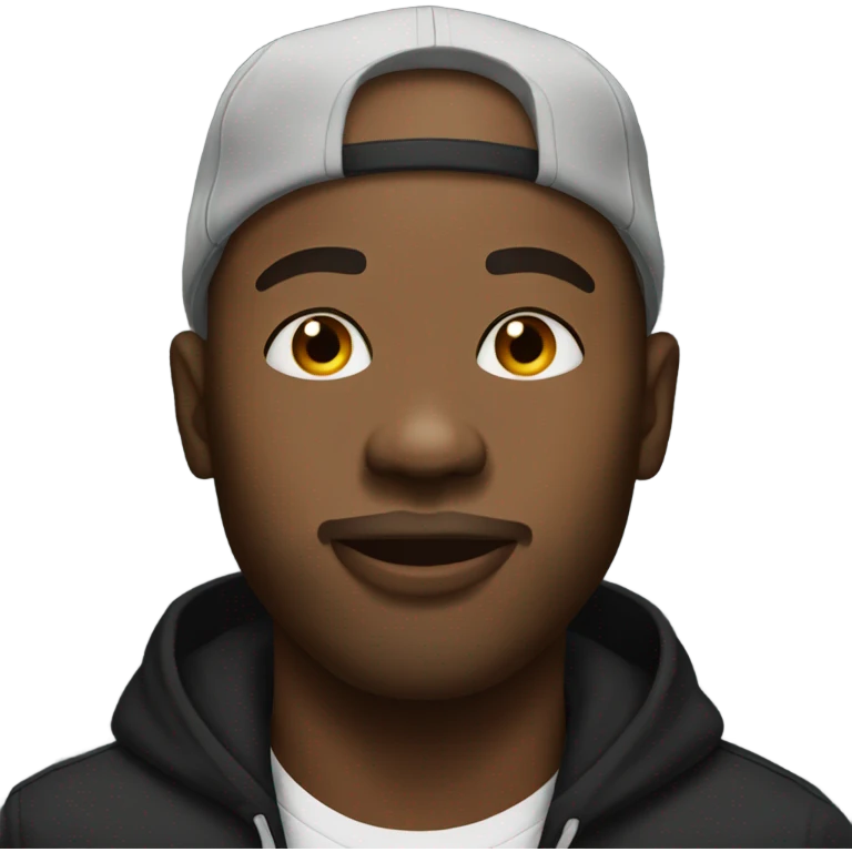 black man rapper emoji
