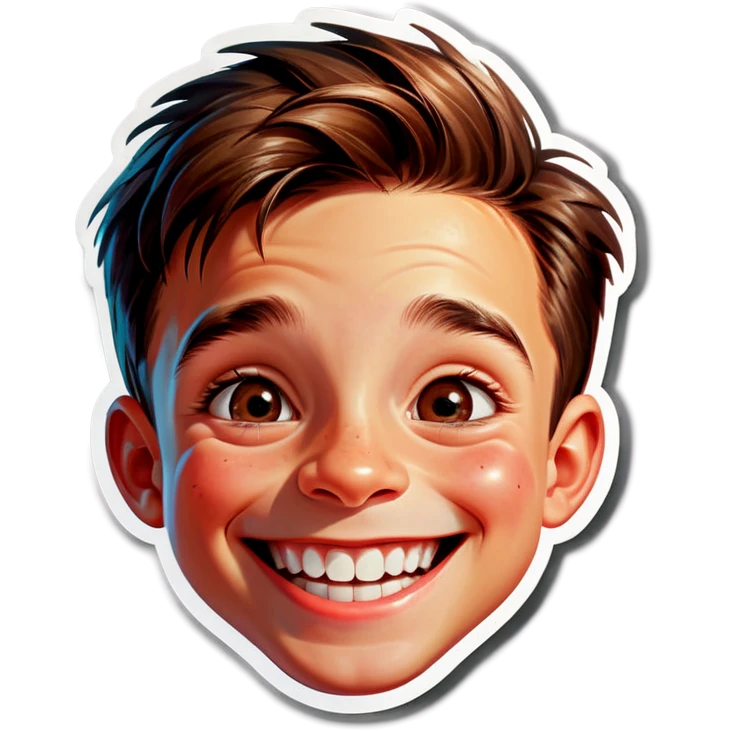 realistic smiley boy portrait emoji