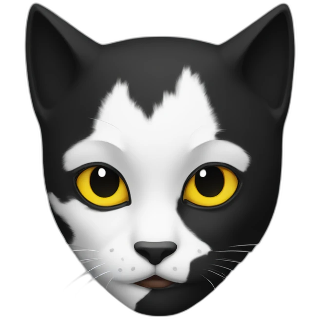 Chat noir et blanc emoji