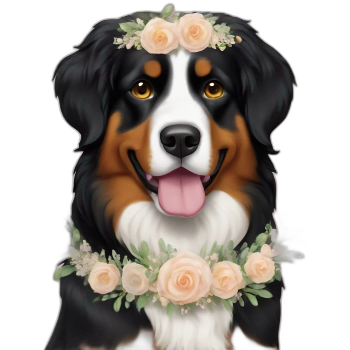 bernese mountain dog wedding emoji