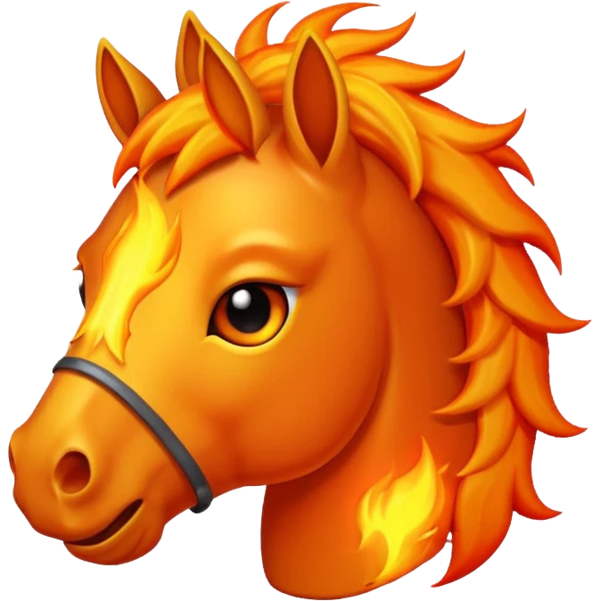 Scared fire horse emoji  emoji