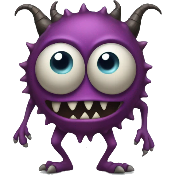 scary monster with three legs emoji