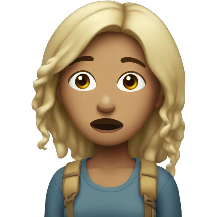 Woman who is Crying at a creek emoji