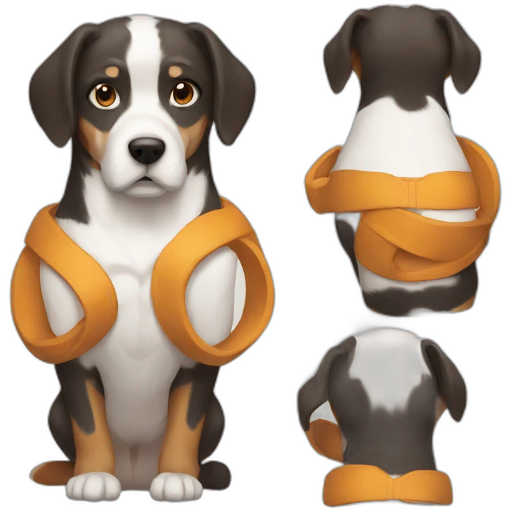 A gym dog emoji