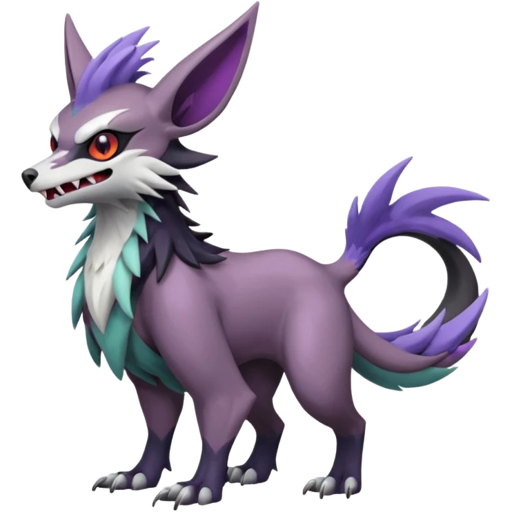 Noivern-Mightyena-Silvally-Fakémon-hybrid-creature (full body)  emoji
