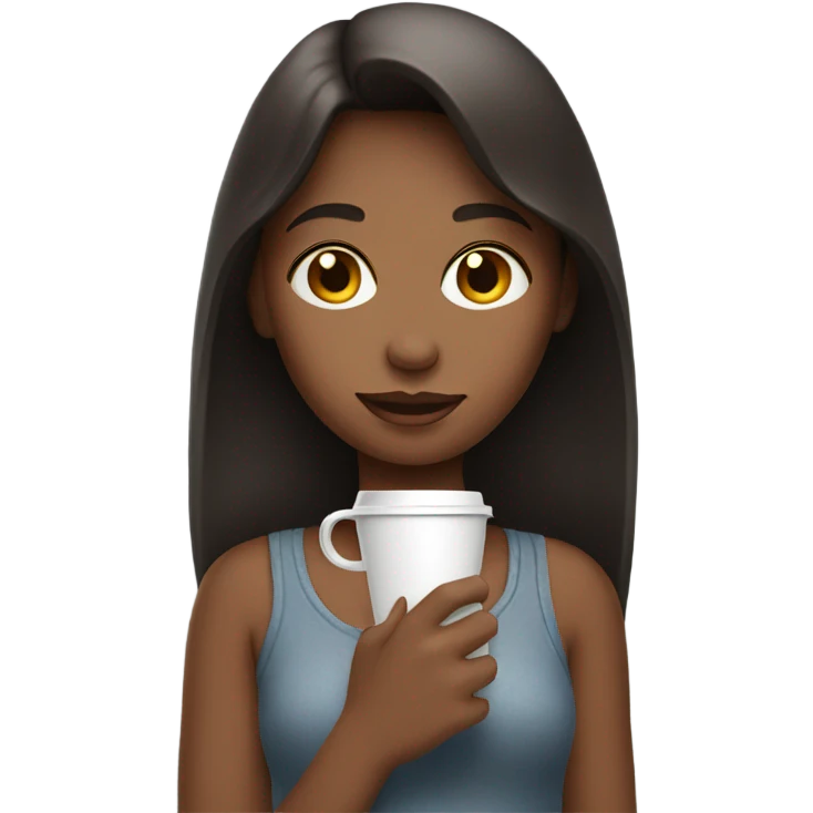 Girl with coffe  emoji