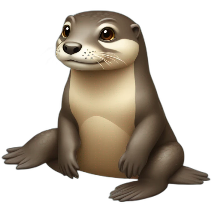Loutre sur tortue  emoji