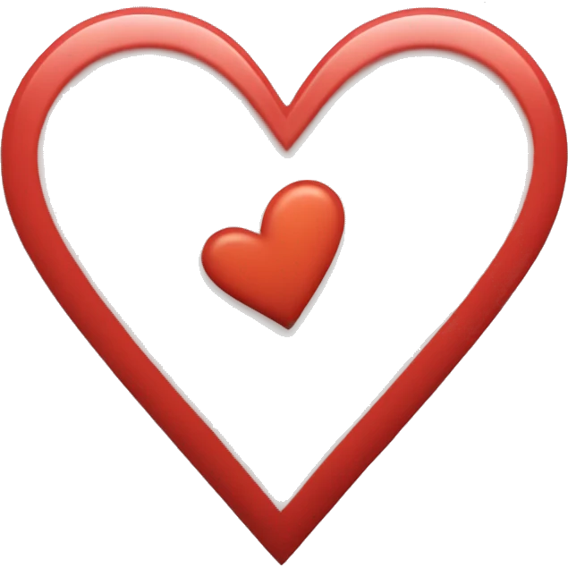 Red fading to white colored heart emoji
