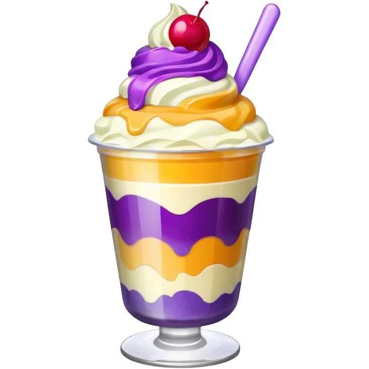 halohalo in a partfait cup emoji