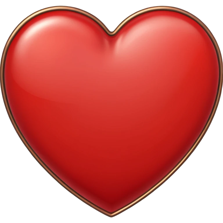 heart with a metallic bronze border emoji