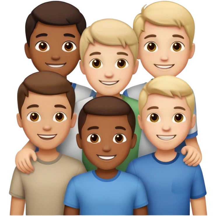 Apple’s three boys emoji but with four boys emoji