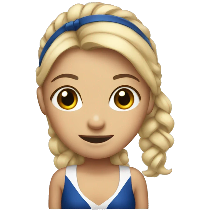 cheerleader with bow emoji
