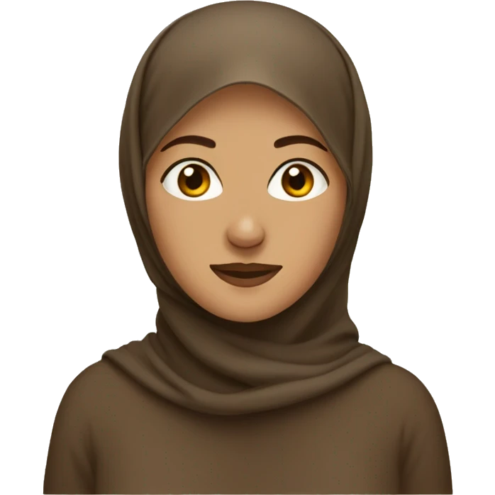 A beige woman in a brown hijab  emoji