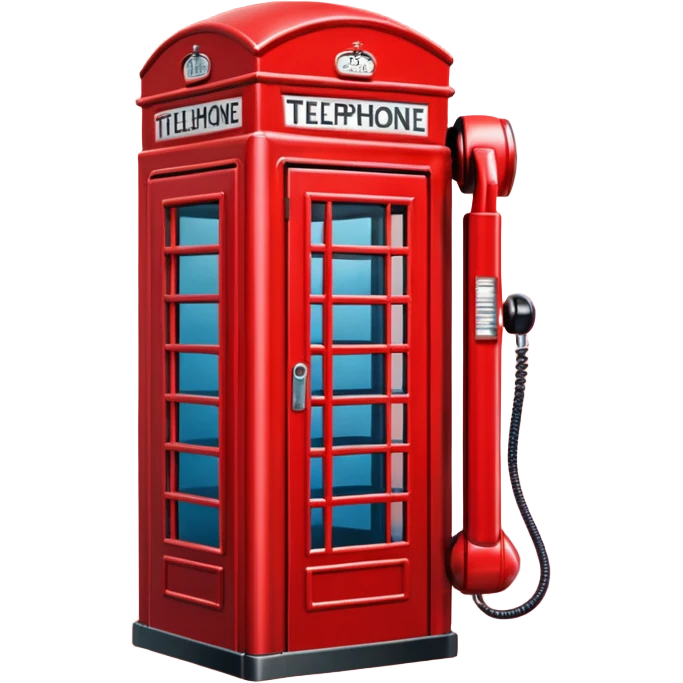 Create a red telephone booth emoji