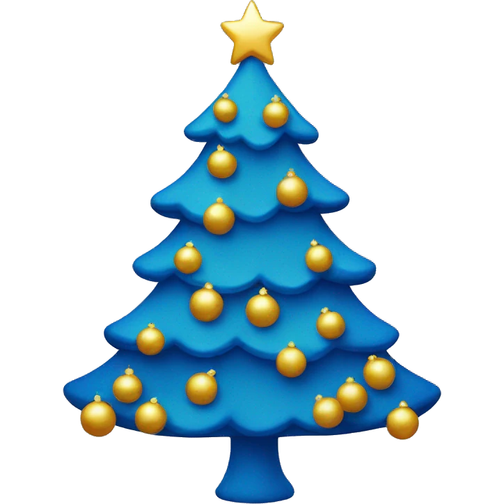 blue christmas tree emoji