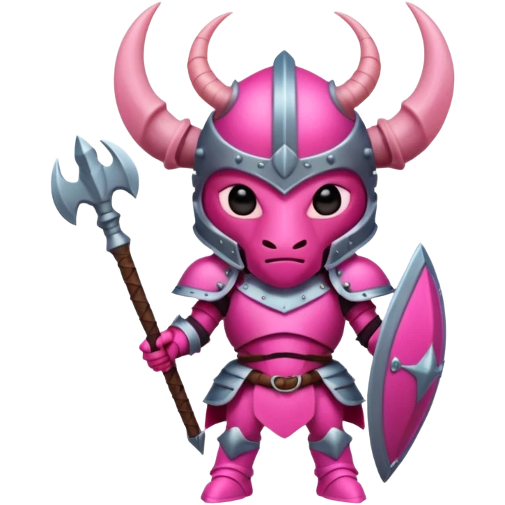 Pink Viking Warrior Ant with armor emoji