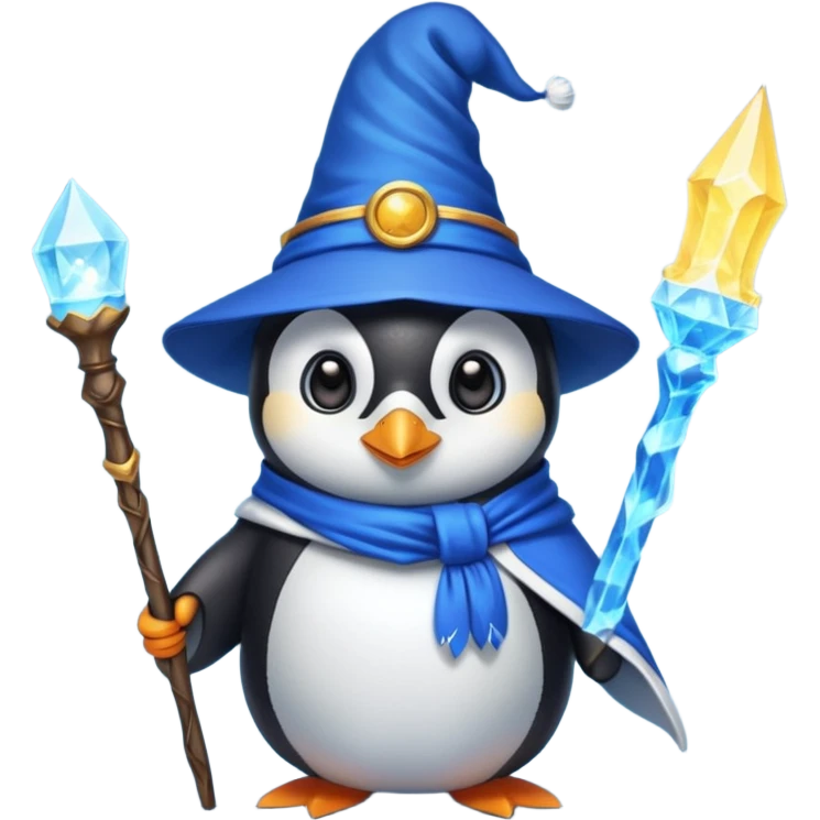 Penguin Wizard emoji