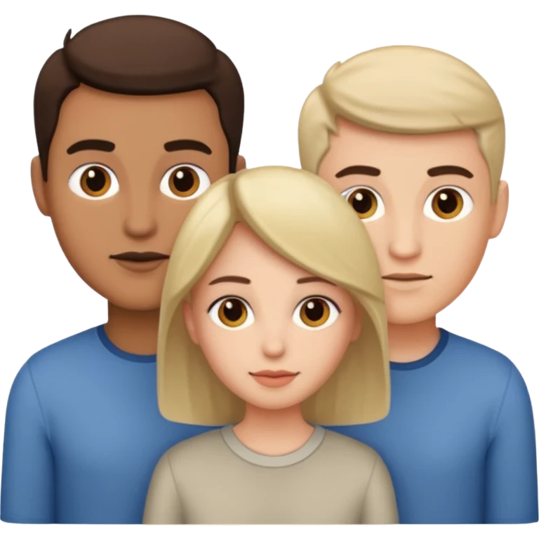 Threesome male male female  emoji