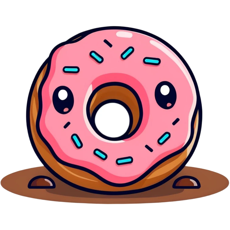 Doughnut under poop emoji