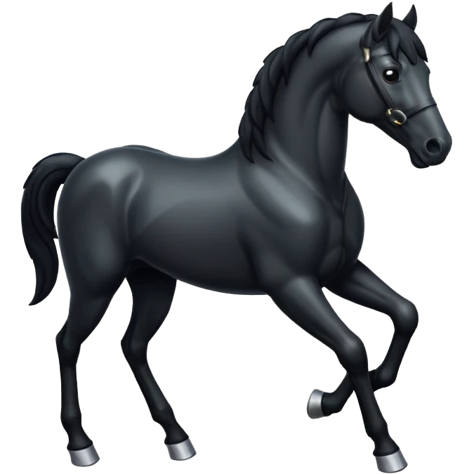 reading black horse emoji