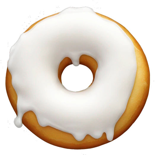 White glue donut  emoji