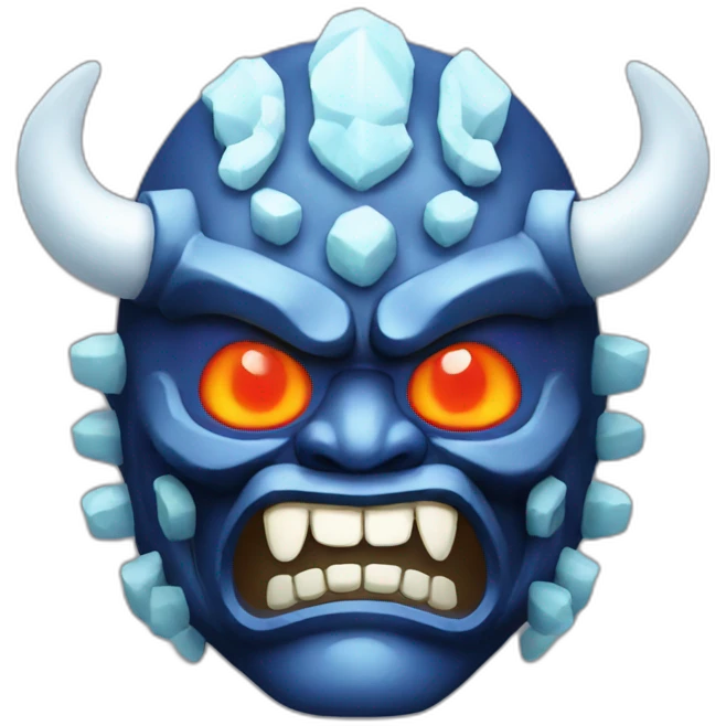 crystal japanese oni mask emoji
