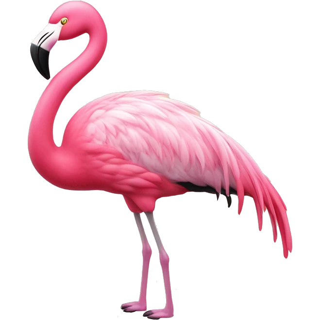 ein rosa Flamingo mit Steppschuhen emoji