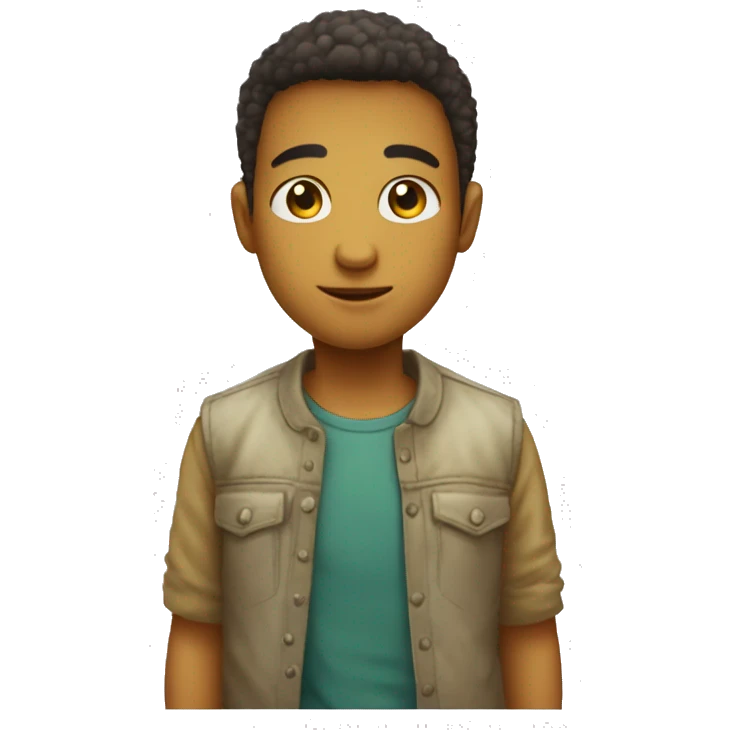 Eleve garcon debout fond transparent  emoji