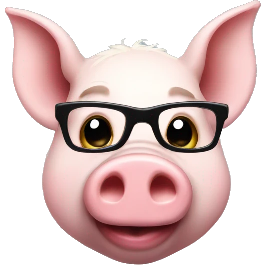 Cool pig emoji