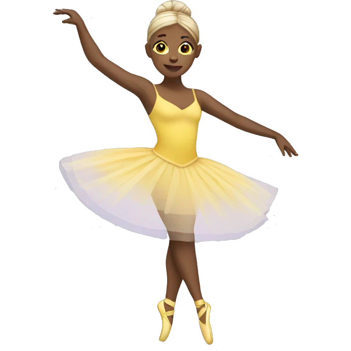 ballerina with yellow skin  emoji