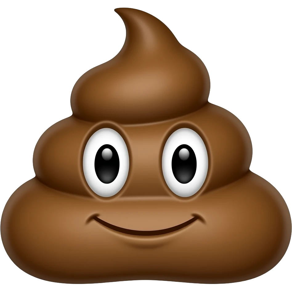 Flying  poo emoji