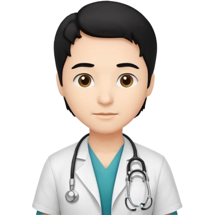 doctor black hair emoji