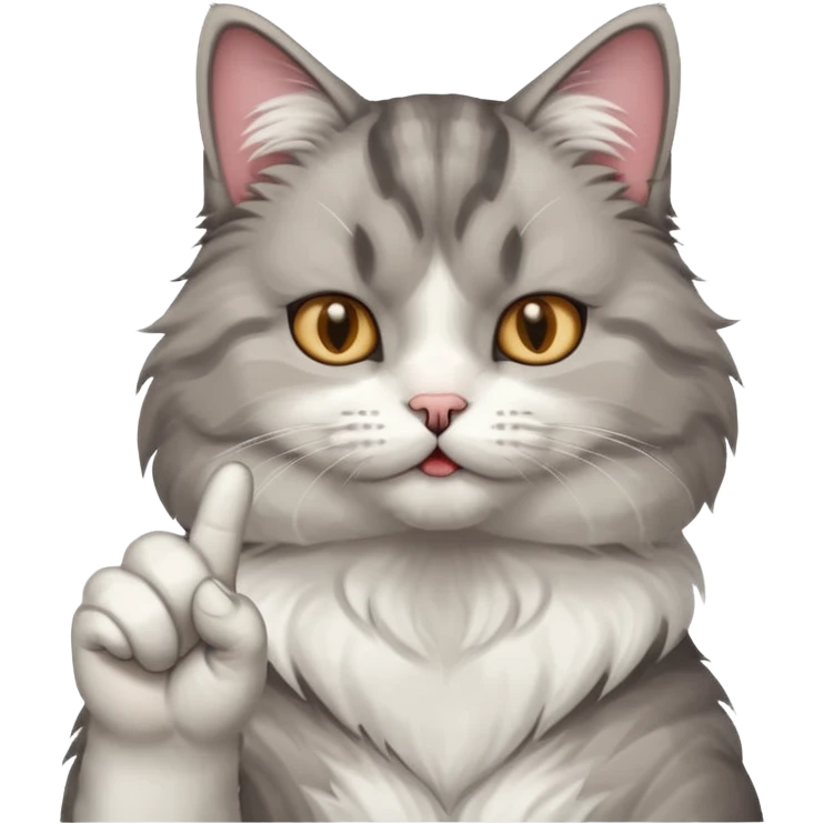 Cat giving middle finger  emoji