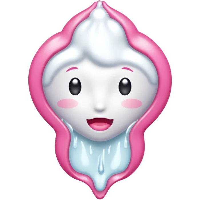 A vagina with sticky white cum coming out of it emoji
