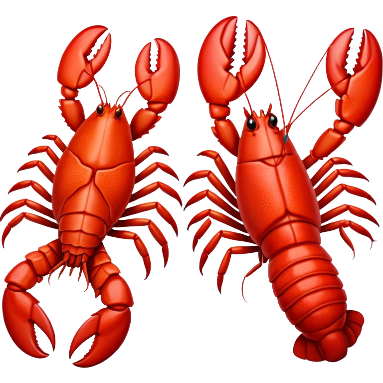 Two lobsters holding hands emoji
