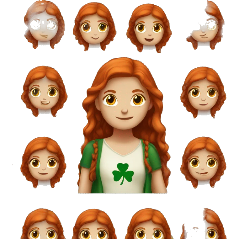 Irish Girl with Red Hair emoji