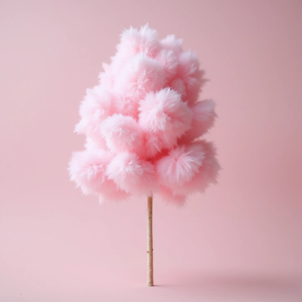 realistic pink cotton candy, photorealistic style emoji