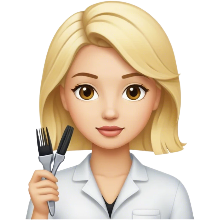 Blonde bob girl hair stylist emoji